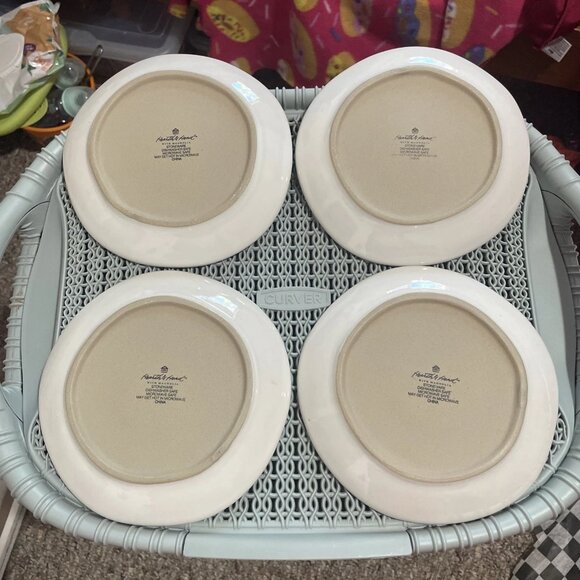 Hearth & Hand Magnolia Stoneware Embossed Christmas Appetizer Plates - Set Of 4 - Picture 3 of 3